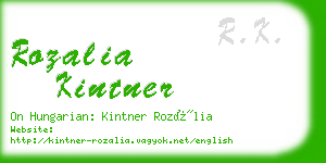 rozalia kintner business card